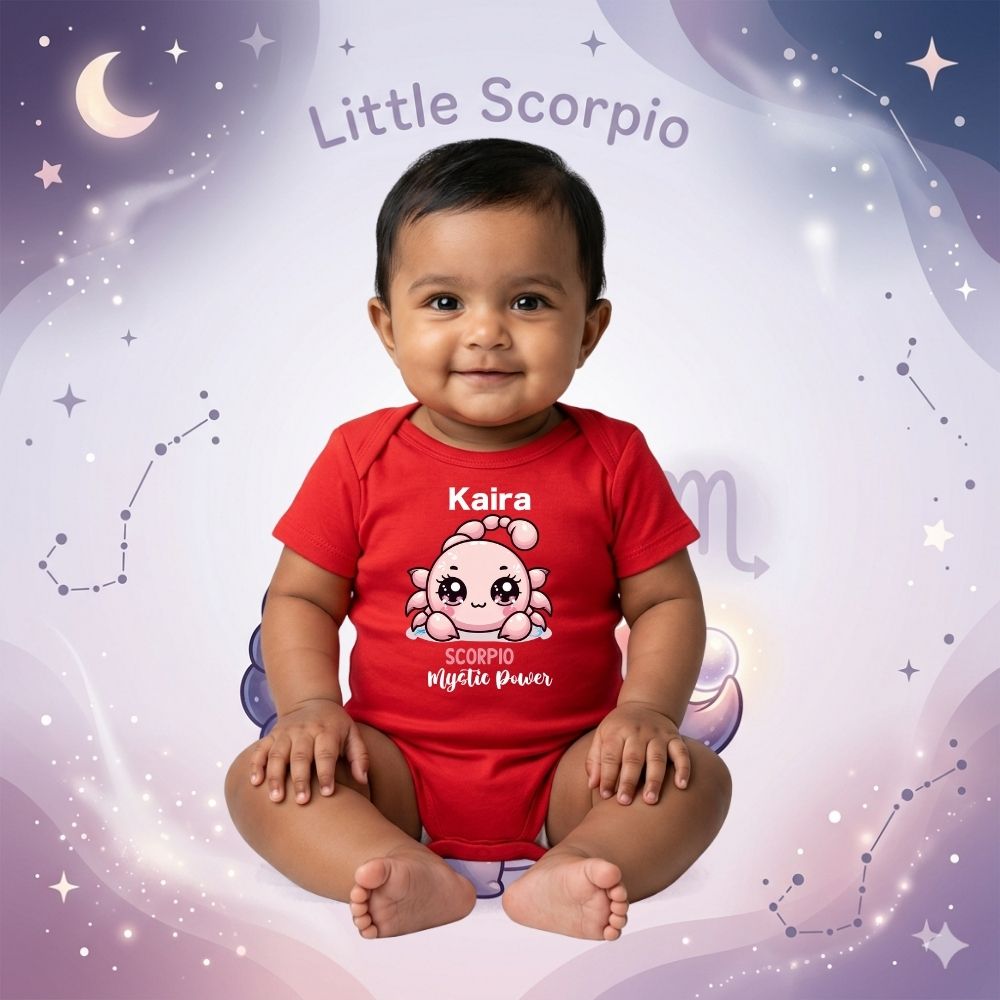 Little Scorpio Mystic Power Personalized Baby Romper