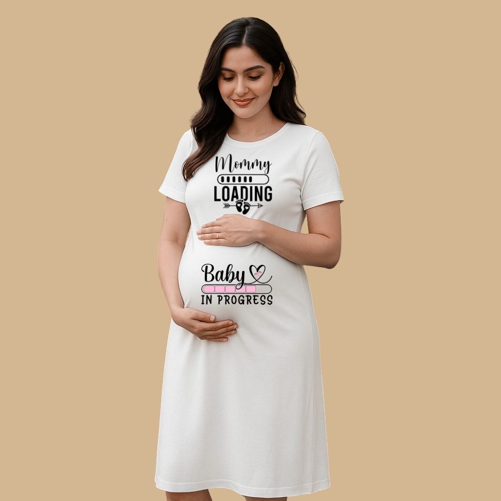 Baby in Progress - Fun Maternity Dress for Moms-to-Be