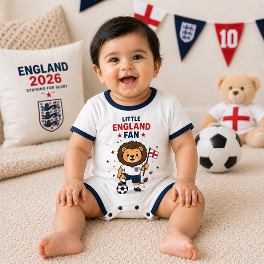 England Football Team Baby Bodysuit – Personalized Infant Soccer Jersey Outfit