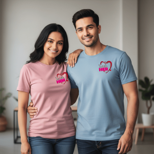 Couple T Shirts for Valentine Surprise – Stylish Matching Cotton Wear