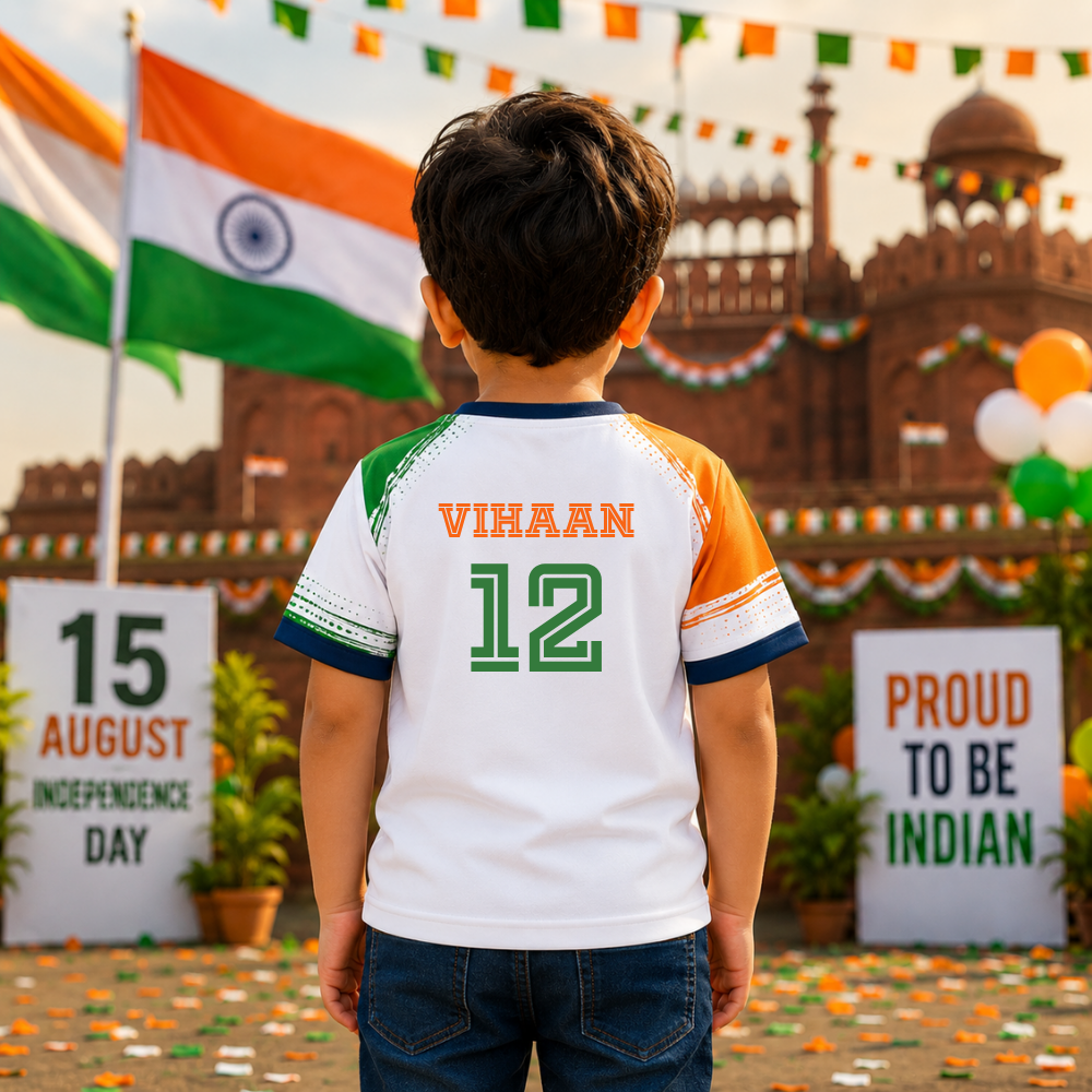 India Independence Day Jersey | Custom Name & Number Patriotic Jersey