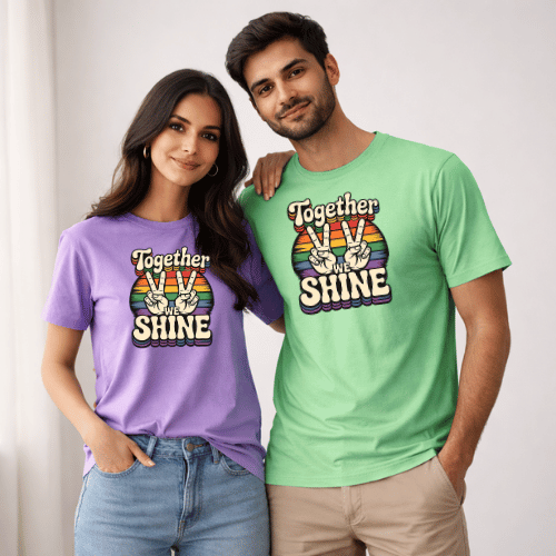 Couple T Shirts with Heart Theme – Valentine Special Matching Tees