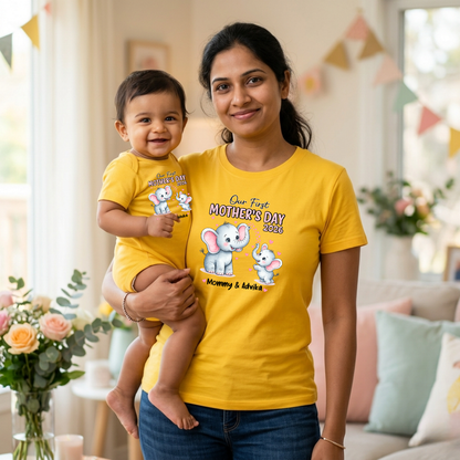 Our First Mother’s Day Matching T-Shirts & Rompers – Mom & Baby Set