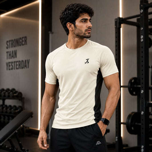 Premium Men's Gym & Running Sports T-Shirt – Off White