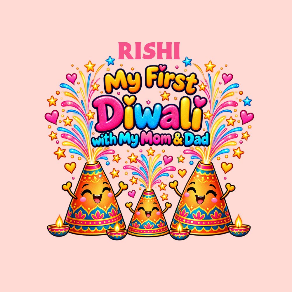 My First Diwali Custom Name Romper | Baby Festival Outfit