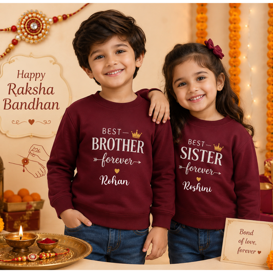 Brother Sister Bond Raksha bandhan Celebration Sweatshirt