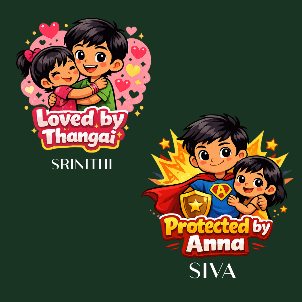 Personalized Rakhi Sibling Matching Sweatshirt