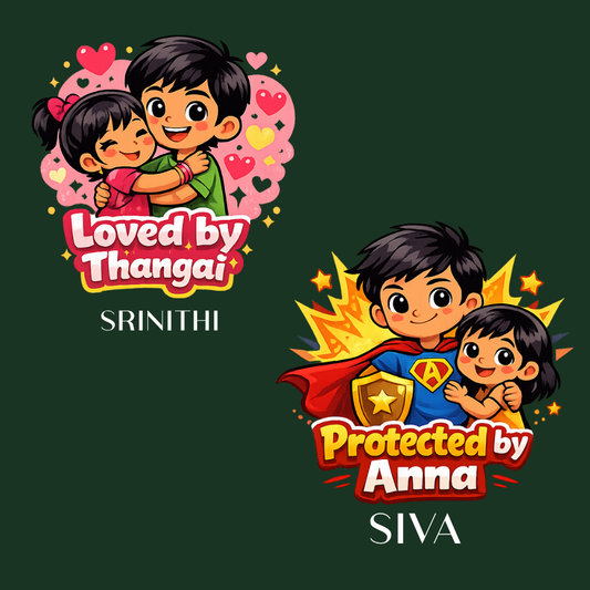 Personalized Rakhi Sibling Matching Sweatshirt