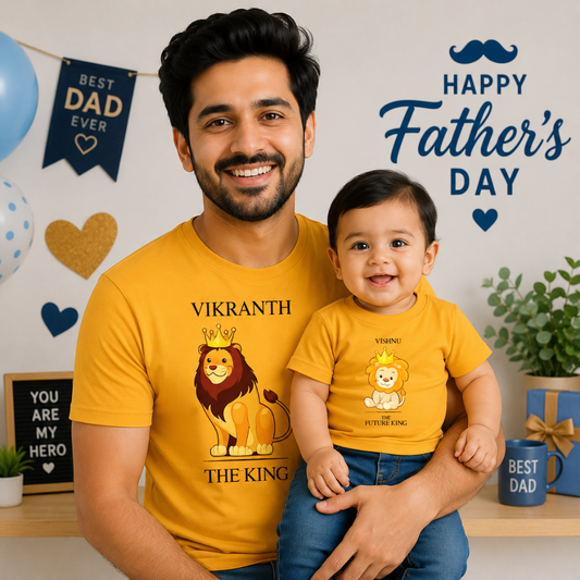 Our First Father’s Day T-Shirts | Daddy & Baby Matching Combo