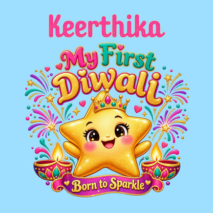 My First Diwali Onesie for 6-12 Months Baby | Festive Outfit