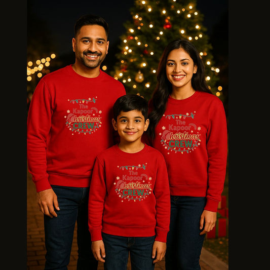 The Kapoor Christmas Crew Matching Family Sweatshirts