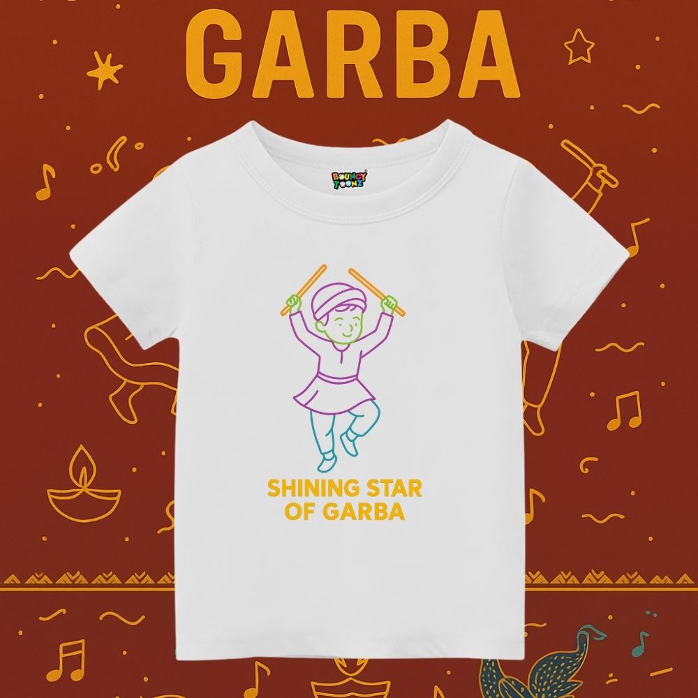 Shining Star Garba Custom Kids Tshirt