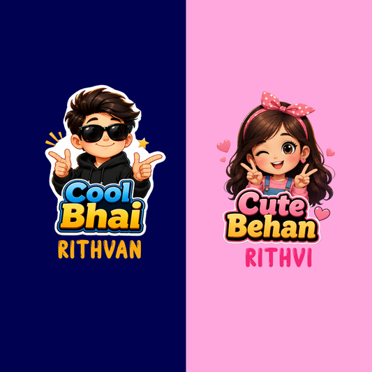 Brother Sister Festival Special Matching Sweatshirt Outfit