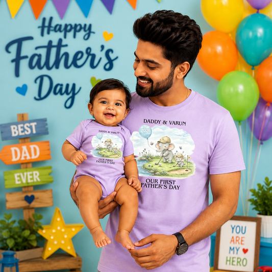 Father’s Day Matching T-Shirts for Dad, Son & Baby | Twinning Combo Collection