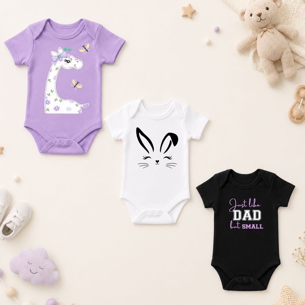 Cute Animal & Quote Baby Rompers | Premium Cotton Onesies for Newborns, Infants & Toddlers