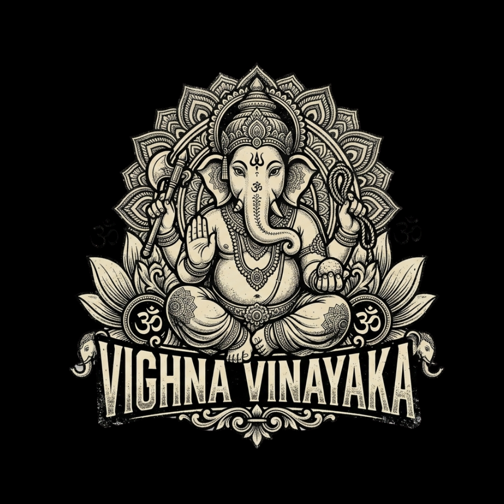 Vighna Vinayaka Ganpati Bappa T-Shirt for Men | Ganesh Chaturthi Special Festival Wear