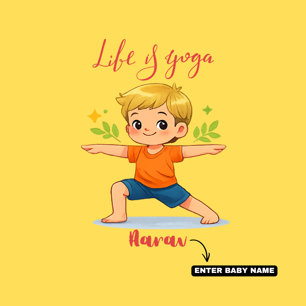Kids Yoga Day T-Shirt – Relaxed Fit Cotton Yoga Tee for International Yoga Day