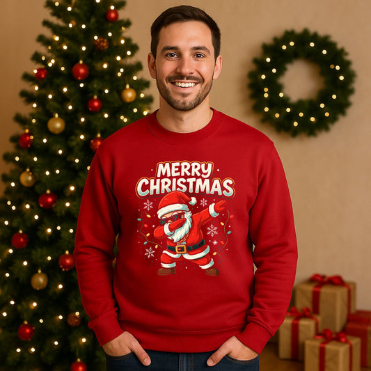 Merry Christmas Santa Dancing Sweatshirt – Fun Holiday Graphic Outfit for Men & Women