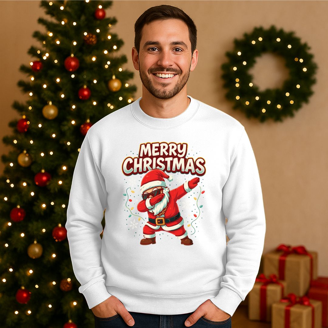 Merry Christmas Santa Dancing Sweatshirt – Fun Holiday Graphic Outfit for Men & Women