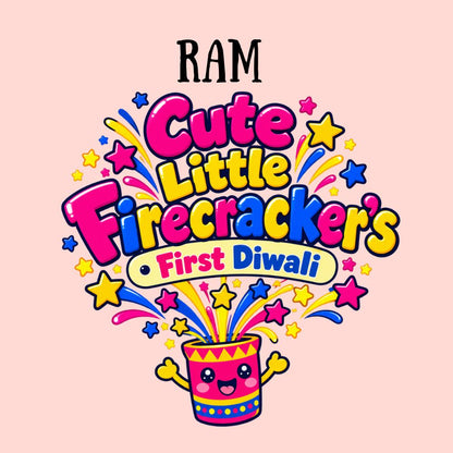 Personalised First Diwali Baby Onesie | Cute Sparkler Design