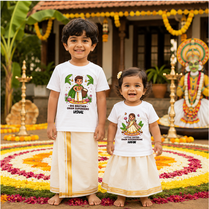 Onam Celebration Sibling Matching T-Shirts