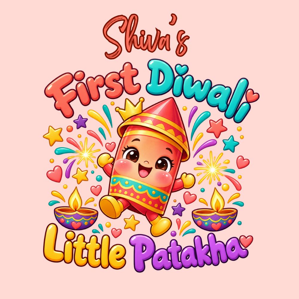My First Diwali Baby Bodysuit | Custom Name Festive Wear