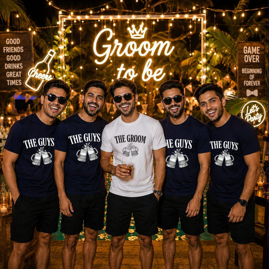 Groom Squad Balcony Party Matching T-Shirts | Destination Wedding Outfit