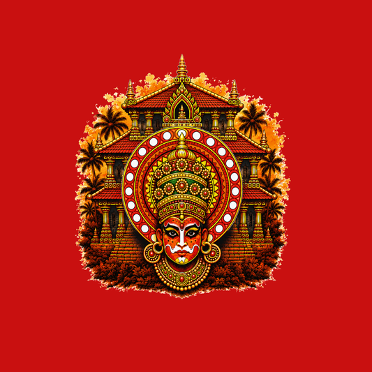 Kathakali Kerala Pride Onam T-Shirt for Men – Traditional Festival Graphic Tee