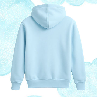 Limitless Sky Blue Kids Hoodie | Inspirational Graphic Winter Outfit for Kids