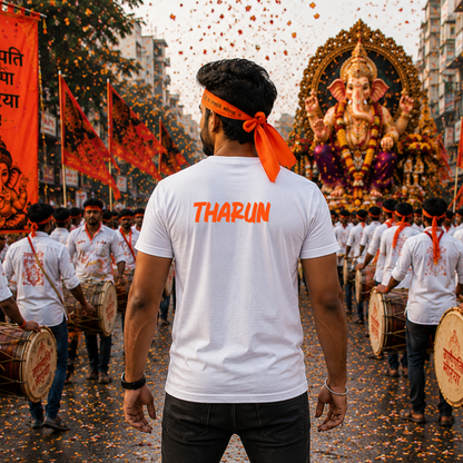 Lord Ganesha Printed T-Shirt for Men | Ganesh Chaturthi & Vinayagar Chaturthi Special Festival Wear