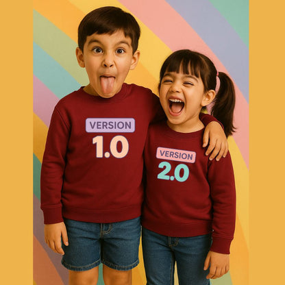 Version 1.0 - Version 2.0 Sweatshirts for Kids