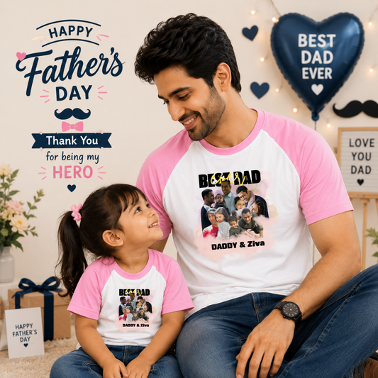 Father’s Day Raglan Sleeve Family Matching T-Shirts