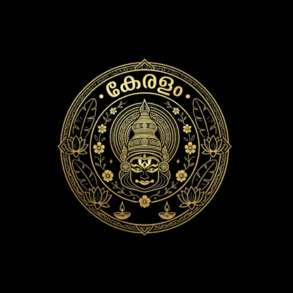 Personalized Kerala Kathakali Mandala Onam T-Shirt  – Custom Name Kerala Traditional Tee