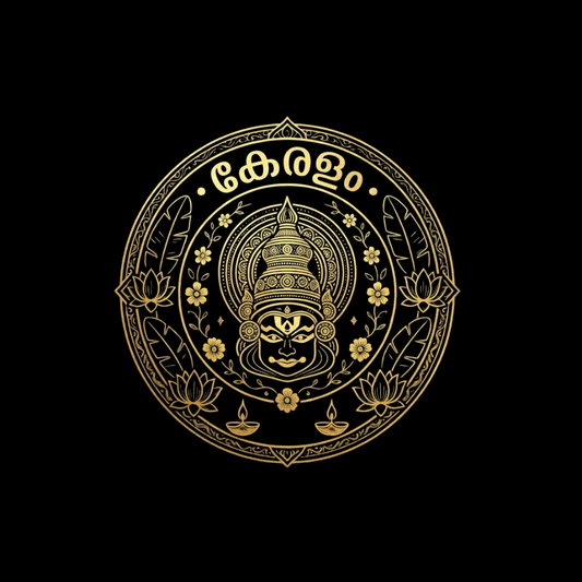 Personalized Kerala Kathakali Mandala Onam T-Shirt  – Custom Name Kerala Traditional Tee