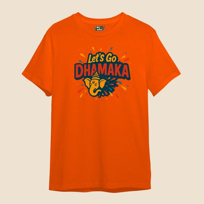 Let’s Go Dhamaka – Explosive Ganesh Celebration Tee for Men