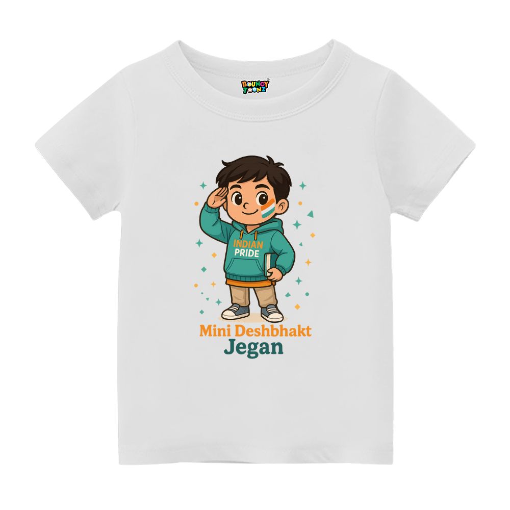 Mini Deshbhakt Kids outfit for August 15 White