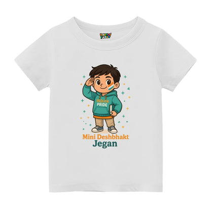 Mini Deshbhakt Kids outfit for August 15 White