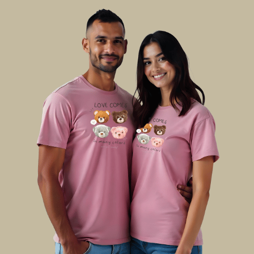 Couple T Shirts King Queen – Valentine Special Matching Design