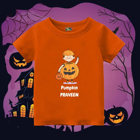 Pumpkin Print Kids' Halloween T-shirt - Cute Pumpkin Costume Tee