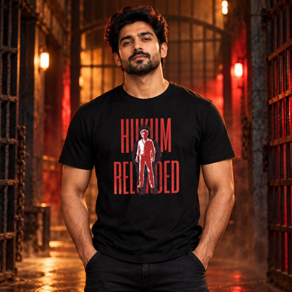 Hukum Reloaded – The Bold Return Black Graphic T-Shirt for Men | Jopokart