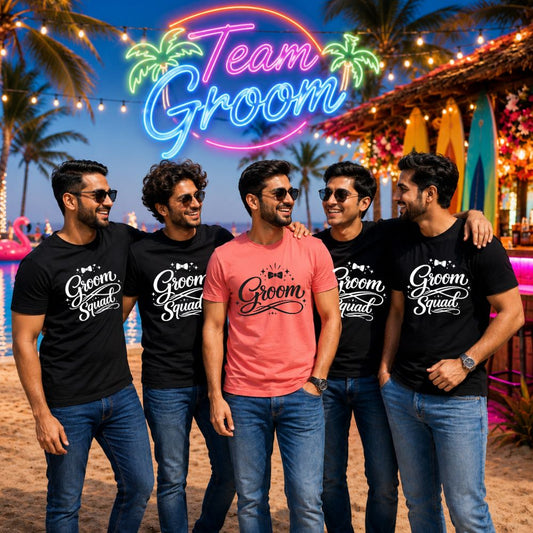 Customized Groom Squad T-Shirts | Perfect Gift for Bachelor Party Crew