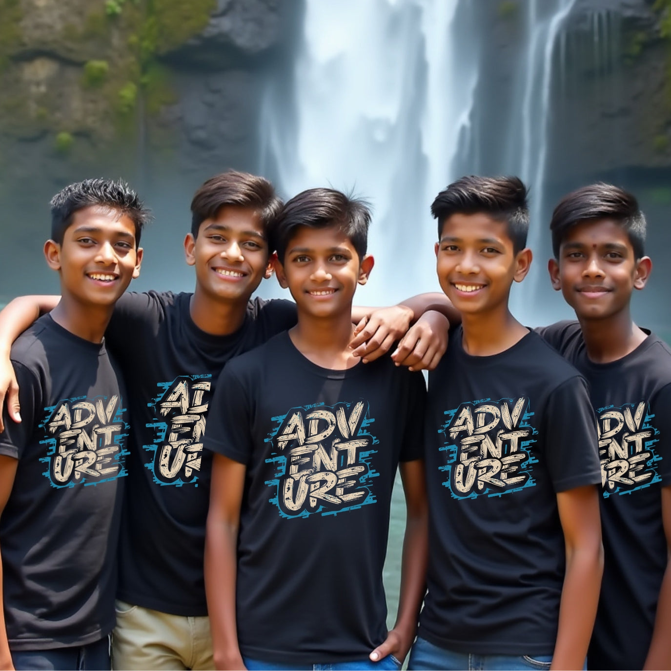 Adventure Printed Group T-Shirts for Boys