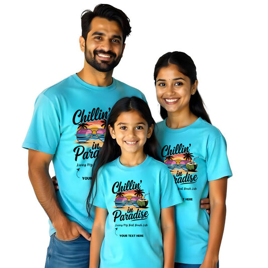 Family vacation tshirt Aquablue