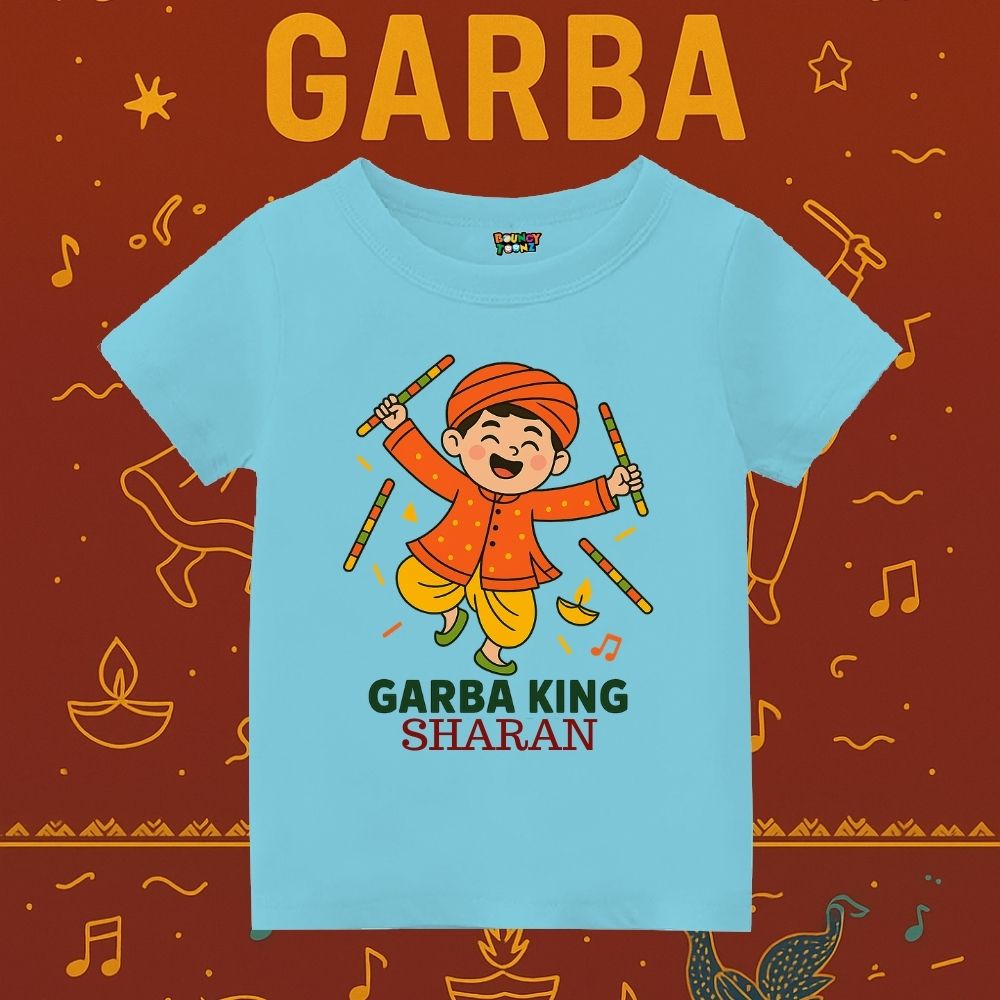 Aquablue Kids t-shirt with Garba King text