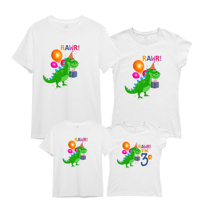 Dinasour Theme Birthday Party for Boy or Girl Tshirts