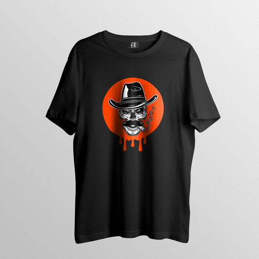 CIGARETTE SKULL OVERSIZE T SHIRT