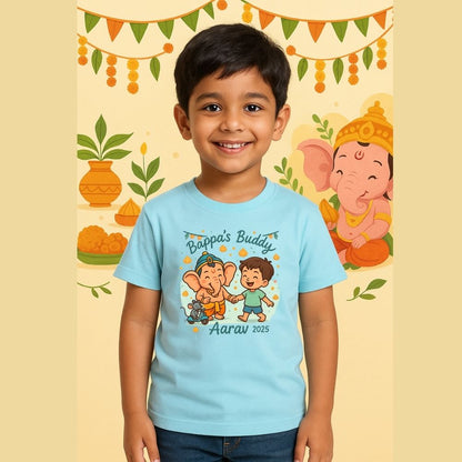 Bappa's Buddy Ganesh Chathurthi Pastelblue t-shirt 