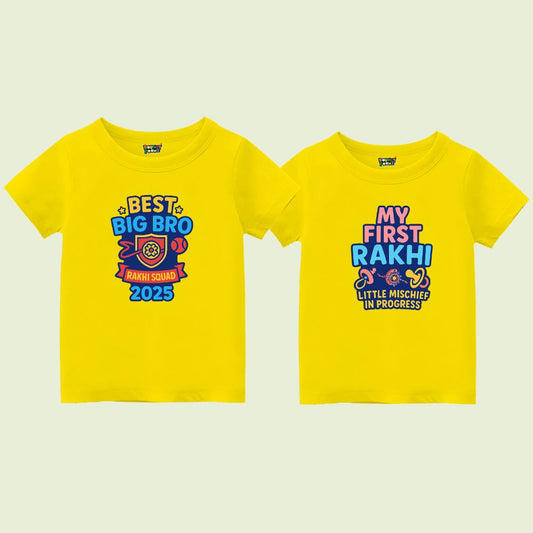 Best First Siblings Tshirt Yellow