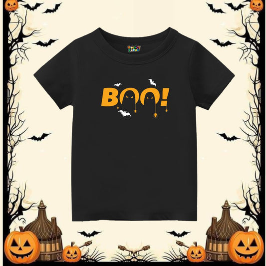 Black Halloween Kids Tees