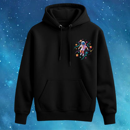 Black Kids Hoodie with an astronaut graphic front